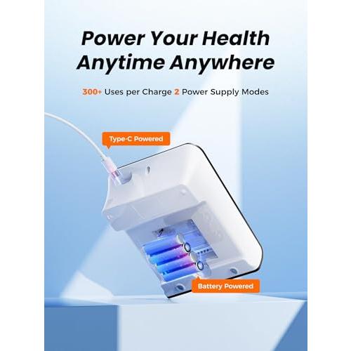 FDA-Cleared Blood Pressure Monitor, FSA&HSA Eligible Home & Travel BP Machine, Adjustable Wide-Range Cuff for Seniors & Pregnancy, Stores Previous Readings, Accurate Daily Health Tracking | Large LED Backlit Display Blood Pressure Machine FSA&HSA Eligible Adjustable Wide-Range Cuff 3*199 Sets Memory USB-C/4 AAA