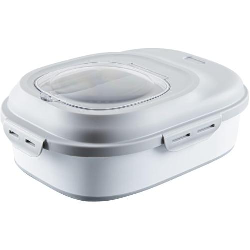 Restaurantware-17.7 x 13 x 14.8 Inch Collapsible Container, 1 Durable Storage Container - Built-In Handles, Gray Plastic Household Organizer With Handles, Collapsible, For Home Purpose And More