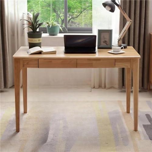 Solid Wood Desk with Drawers, Small Computer Desk for Small Spaces, Gaming Study Home Office Desks for Work, Student PC Desk for Bedroom, Escritorios para Cuartos