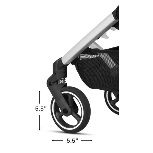 gb Pockit  All City, Ultra Compact Lightweight Travel Stroller with Front Wheel Suspension, Full Canopy, and Reclining Seat in Night Blue