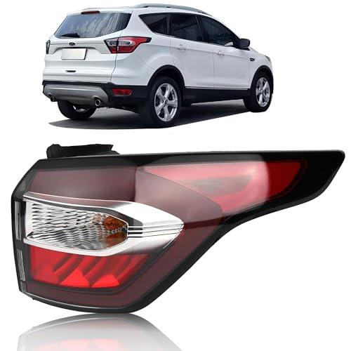 Tail Light Compatible with 2017 2018 Ford Escape S SE SEL Titanium Right | Rear Taillights with Bulb and Harness Passenger Side Tail lamp Assembly OE: GJ5Z13404C