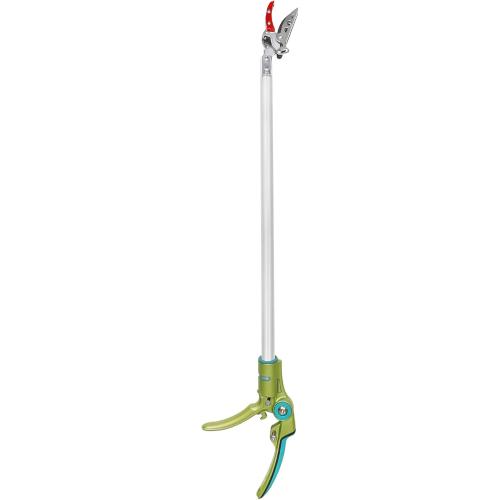 GARTOL 32 Inch Cut and Hold Pole Pruner - Lightweight Long Reach Tree Trimmer with Snip and Grip Technology, 1/2 Inch Cutting Capacity, One-Hand Use Fruit Picker for Roses, Persimmons & Tall Branches