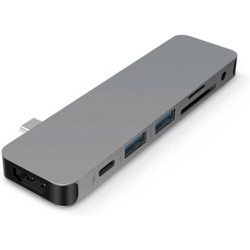 Targus Hyper GN21D-Grey 7-in-1 Drive Solo Hub for MacBook and USB-C Devices