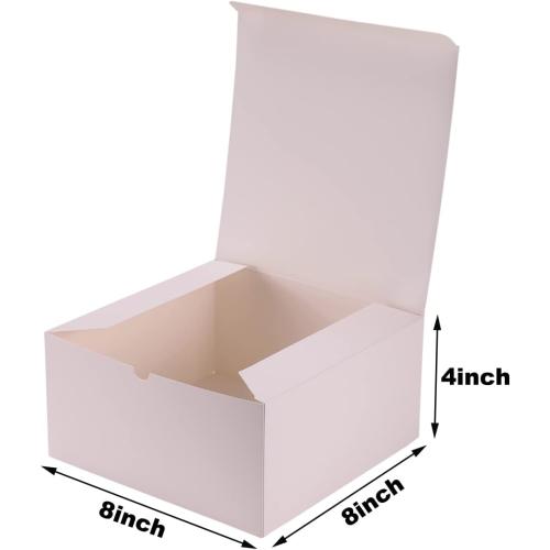 10 Pack White Gift Boxes Paper Gift Box with Lids for Wedding Present, Bridesmaid Proposal Gift, Cupcake Boxes, Birthday Party Favor, Engagements and Christmas