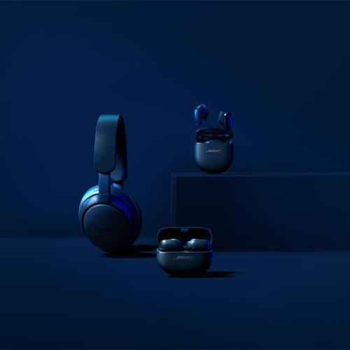 Bose QuietComfort Ultra Bluetooth Earbuds, Wireless Earbuds with Spatial Audio and World-Class Active Noise Cancellation, Deep Bass, Up to 6 Hours of Playtime, Lunar Blue - Limited Edition Color