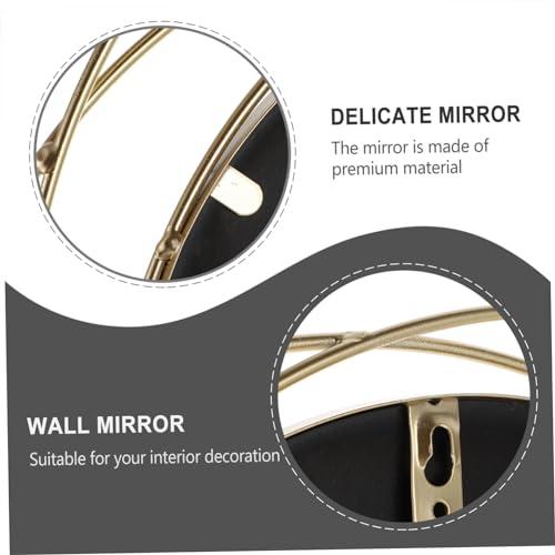 GOLD Elegant Iron Art Wall Mirror Round Framed Mirror Luxury Home Decor Easy Makeup