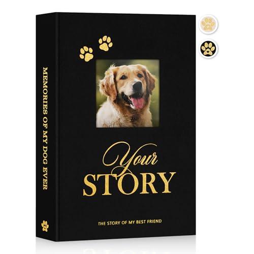 Cute Puppy Photo with Memo Writing Area Dogs Memory Book Keepsake for Dog Lovers Beige