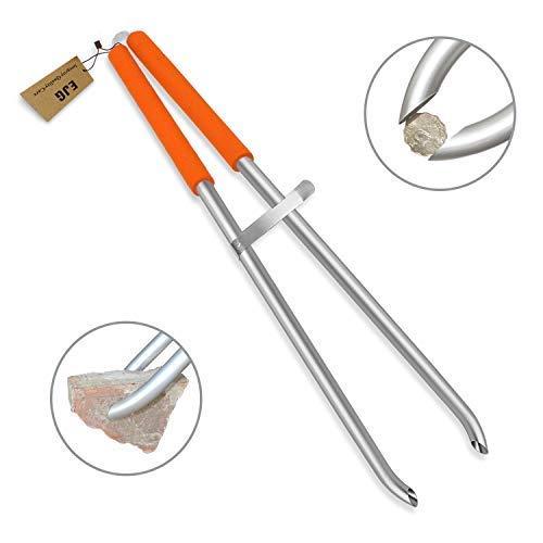 EJG 36 Long Trash & Garbage Picker Grabber, Lightweight Aluminium & Rustproof, Litter Pick Up Stick, Trash Tong, Reaching Assist Tool, Reacher Tool for Elderly, Garden Nabber Plogging (Orange)