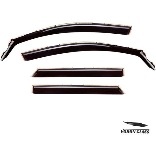 Voron Glass in-Channel Extra Durable Rain Guards for Hyundai Tucson 2016-2021, Window Deflectors, Vent Window Visors, 4 Pieces - 200730