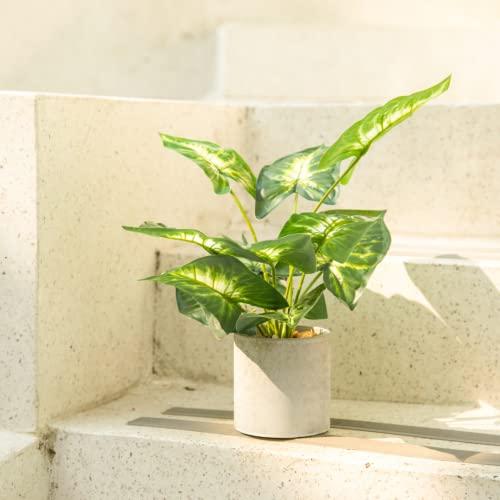 Velener 1Pc Faux Plant Indoor in Plant Pot 16- House Plant for Farmhouse Kitchen Decor Living Room Accessories Home Office Cubicle Bookshelf Guest Room Balcony Bathroom Rustic Green Room Floor Table
