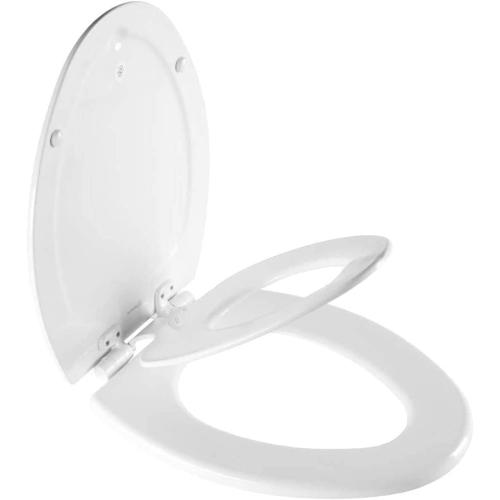 Mayfair NextStep Toilet Seat with Built-In Potty Training Seat, Slow-Close, Removable that will Never Loosen, ELONGATED, White