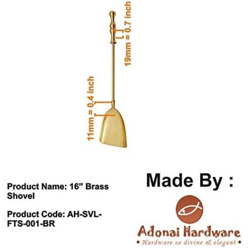 Adonai Hardware  Brass Shovel (Polish Lacquered)