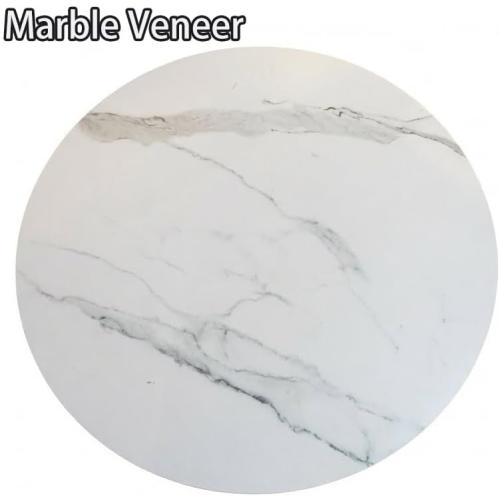 Round Modern Dinning Table 30 inches Bistro Tulip Table with White Faux Marble top Gold Sturdy Metal Frame,Easy Assemble,Diameter 30in*H28.54in