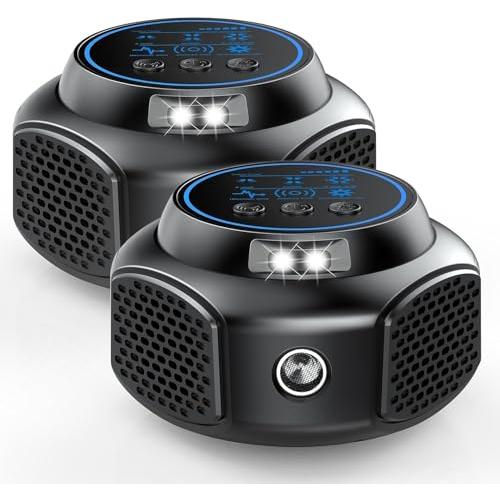 Ultrasonic Pest Repellent Plug-in, Electronic Mouse Traps & Insect Repellent, Pest Control for Rodent, Roach, Ant, Squirrel, Spider, Bugs, Mouse, Rat, Bat for Home, Office, Warehouse Black 2 Pack