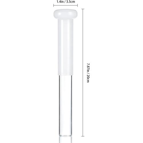 Hemoton Tibetan Singing Bowl Stick Acrylic Mallet Crystal Singing Bowl Striker for Sound Bath Meditation Chanting Therapy Smooth Grip 7.87 inch 1 X Mallet
