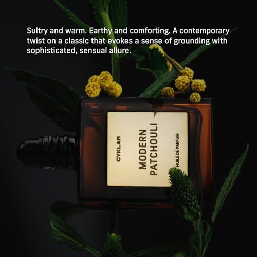 CYKLAR Perfume Oil for Skin – Modern Patchouli Scent – Sultry, Warm & Earthy Perfume Fragrance with Bergamot, Verbena & Cashmere Notes – Travel-Friendly 15ml