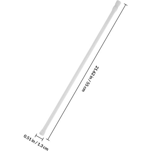 Nail-Free Tension Pole Adjustable Door Curtain Rod and Shower Curtain Rod 55-90Cm White 2Pcs for Bathroom and Window Use