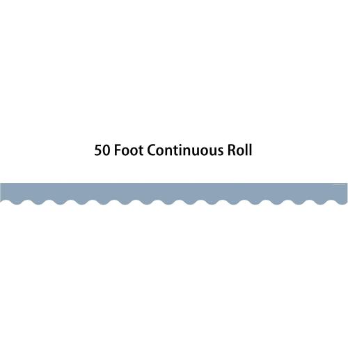 Teacher Created Resources Cottage Blue Scalloped Rolled Border Trim - 50ft - Decorate Bulletin Boards, Walls, Desks, Windows, Doors, Lockers, Schools, Classrooms, Homeschool & Offices