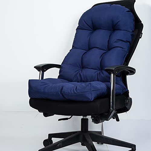 Black Set of 2 Waterproof Adirondack & Rocking Chair Cushion Indoor and Outdoor High Back Patio Cushions with Ties