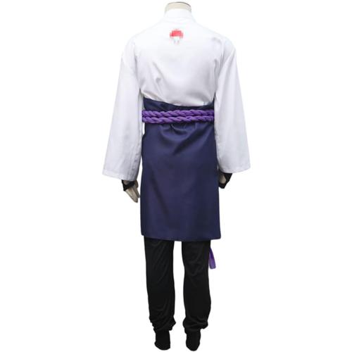 Size XS Uchiha Sasuke Cosplay Costume Casual Kimono Suit from Japanese Anime for Anime Exhibition Halloween Masquerade (White, XS)
