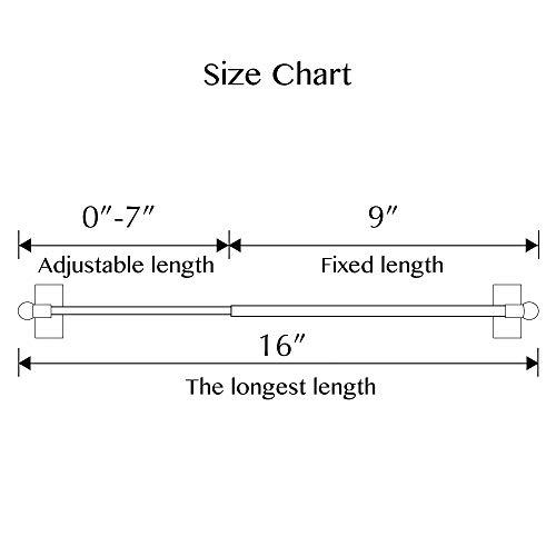Magnetic Curtain Rods, 1/2 Inch Diameter, 2 Pack, Pewter