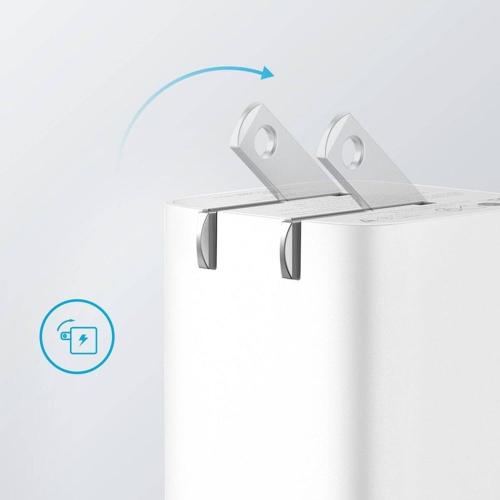 Anker 32W 2-Port Compact USB C Charger with Foldable Plug for iPhone 15/15 Plus/15 Pro/15 Pro Max/14/13, Pixel, Galaxy, iPad/iPad Mini and More (Cable Not Included) - White