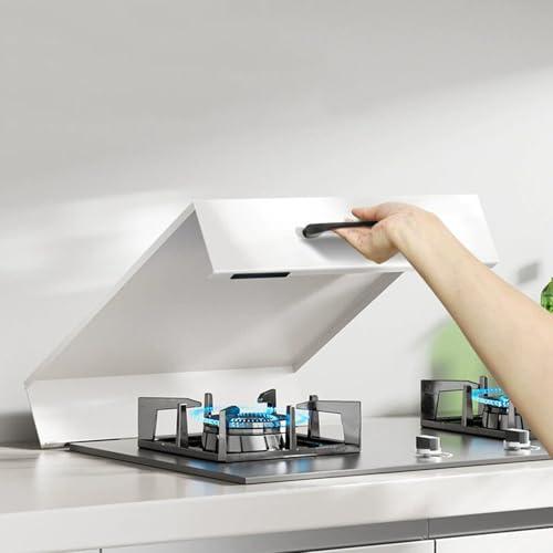Noodle Board Stove Cover with Handles, Gas Stove Cover Board Carbon Steel Stove Top Covers for Gas and Electric Stove Range Expanding Kitchen Space (White, 15.7Lx19.7Wx2.7H)
