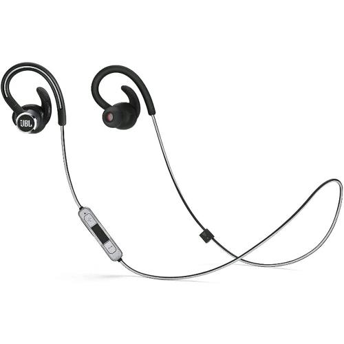 JBL Reflect Contour 2 Secure Fit Wireless Sport Headphones - Stereo - Black - Wireless - Bluetooth - 14 Ohm - 10 Hz - 22 kHz - Earbud, Behind-The-Neck, Over-The-Ear - (Renewed)