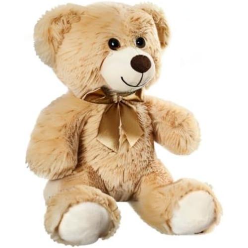 Plush Teddy Bear Cute Stuffed Animal Bear with Bow Plush Toys 13.8 Inches (Khaki)