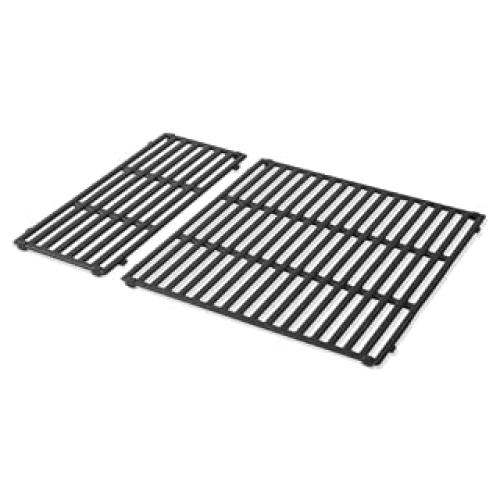 Weber - Crafted Porcelain-Enameled Cast Iron Cooking Grates For Spirit 3-Burner Gas Grills & SmokeFire EX4 Pellet Grills - Black
