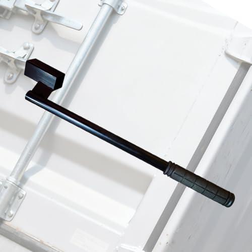 Lethato Container Door Leverage Tool, Heavy-Duty Leverage Bar with Non-Slip Handle Ergonomic Design Shipping Container Door Kit Persuader Bar for Loaders, Warehouse&Port Workers - Black 1 Pack