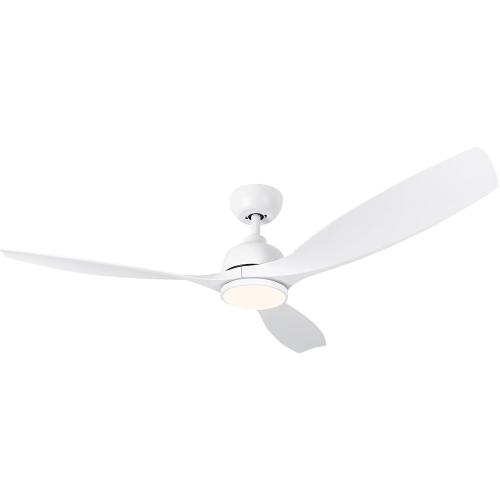 52 Inch Ceiling Fan with Lights, white Modern Ceiling Fan with Remote/APP Control Dimmable 3-Color Temperature,2 Rods, ceiling fan with lights remote control.for Indoor/Outdoor…