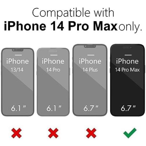 oakxco for iPhone 14 Pro Max Wallet Case with Credit Card Holder, Magnetic RFID Slim Folio Book Flip Leather Phone Case for Women Men Girl, Cute Soft Silicone Rubber Shockproof Cover, Red