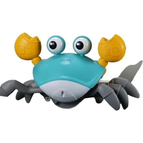 NURCIX Children's Induction Crab Automatic Obstacle Avoidance Rechargeable Luminous Music Electric Toys Will Escape Crab (Electric Induction Crab - Green [English)