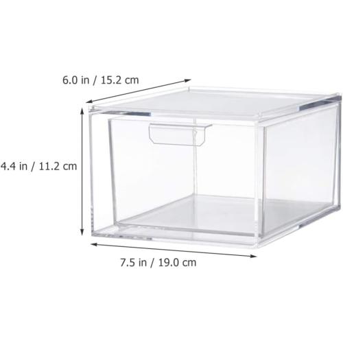 Alipis Drawer Storage Organizer Stackable Storage Drawers for Desktop Laundry‼️item dimensions vary 1 big and 1 small container great for laundry area or office (light scratches on outer edges‼️