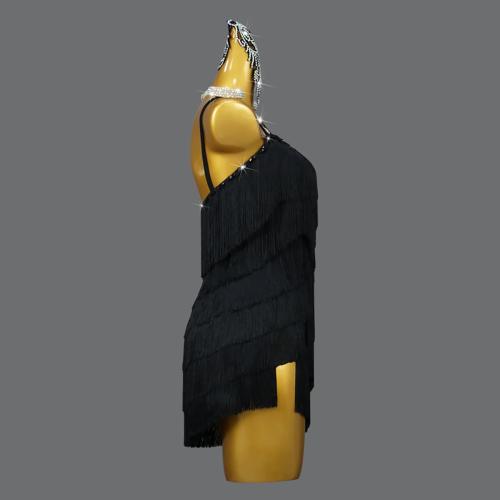 Size M...Fringe Latin Dance Dresses for Women Fringe Salsa Dance Outfit Ballroom Competition Dancewear Competition Performance
