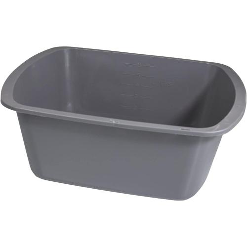 Wash Basins – Rectangular Plastic Hospital Bedside Soaking Tub [2 Pack] Small 7 Quart Graduated Bucket - Portable Washbasin for Washing, Cleaning, Foot Bath, Washing Dishes, Face Cleansing Bowl