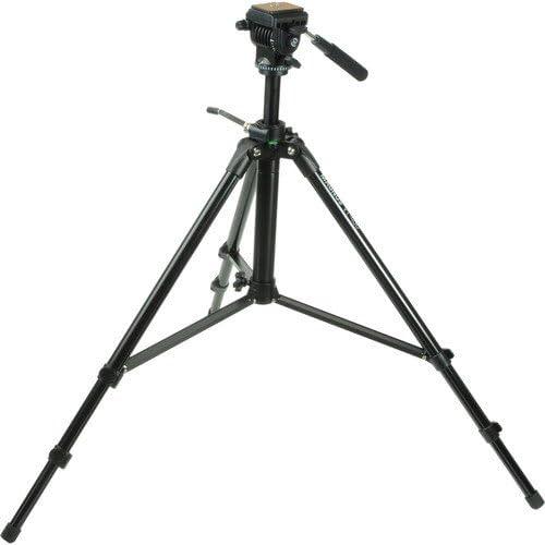 Magnus VT-400, Video Tripod System with 2-Way Pan Head, Extends to 64”, Max Load 15 lbs. Mid-Level Spreader, Rubber Feet. Plus Quick Release plate and carrying case