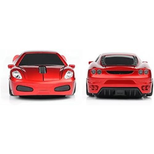 Jinfili Sleep Sport Car Shaped Wireless Computer Mouse Ergonomic Gaming Optical Mouse USB 2.4G Mini Receiver Office Accessories for PC Windows Laptop Notebook Mac