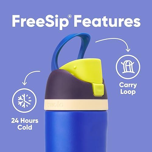 Owala FreeSip Kids Stainless Steel Water Bottle 16 oz Celestial Sphere