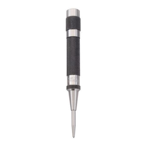 Starrett Steel Automatic Center Punch with Adjustable Stroke Punch Diameter, Lightweight, Knurled Steel Handle