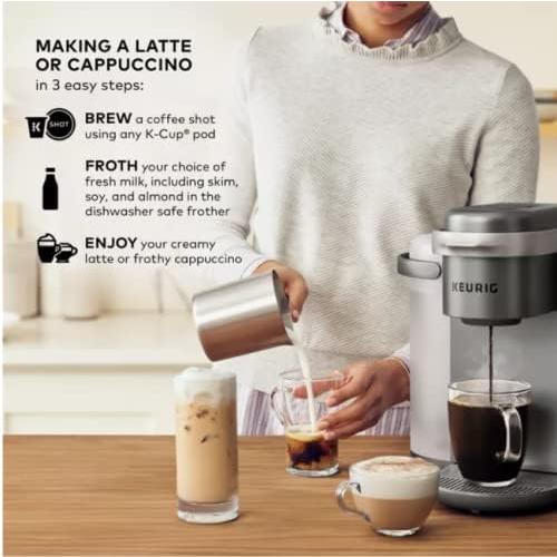 Keurig K-Cafe C Single Serve K-Cup Pod Coffee, Latte and Cappuccino Maker, Nickel