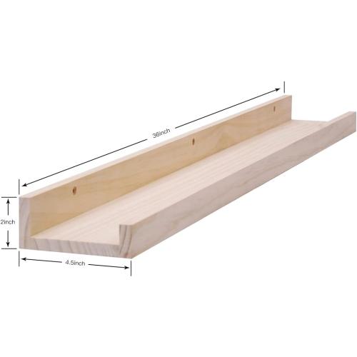 36-in Floating Shelf, Wall-Mounted Wall Shelf, Picture Ledge, 3-Piece of The Same Size for Home Decoration, Bedrooms, Office, Living Room