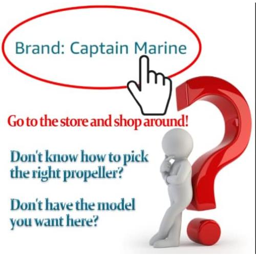 CAPTAIN Outboard Propeller fit Yamaha 115 T50 60 70 75 80 85 90 100 130 HP Engines, OEM 15 Spline Tooth Outboard Prop, RH Aluminum Propellers