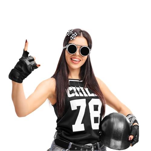 JiaDuo 4PC Racing Black and White Checkered Flag Hair Bow Clips for Girls