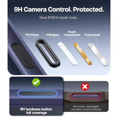 TORRAS Ostand for iPhone 17 Pro Case Magnetic, Fit for MagSafe, 4X Military Drop Protection, Camera Control, Slim Phone Case for iPhone 17 Pro with Kickstand, Translucent Matte Cover 6.3, Deep Blue
