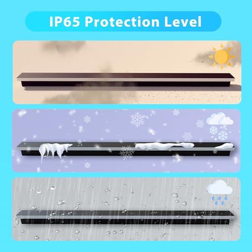 Outdoor Wall Light LED Long Wall Sconce 31.5in Ip65 Waterproof Black Modern Outdoor Lights 3000k 26W Metal Exterior Light Fixture For Porch Light Patio Front Door Yard Garden Villa Living Room