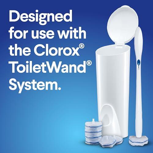 Clorox ToiletWand Disposable Toilet Cleaner Refills, 30 Count, Kills 99.9% of Germs and Viruses, Touch-Free Toilet Cleaning, Original Scent