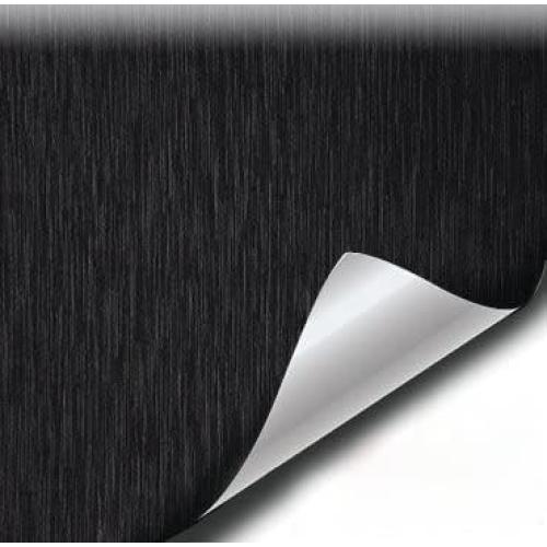 VVIVID Black Brushed Steel Vinyl Wrap Roll with Air Release Technology (3ft x 5ft)