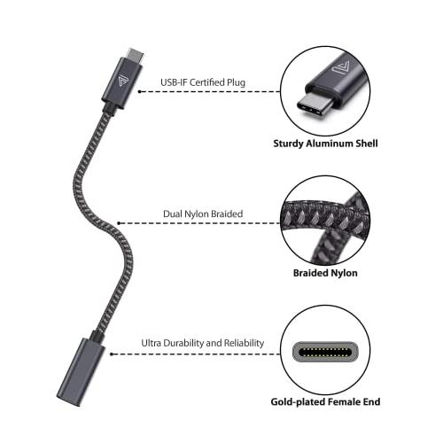 USB C Extension Cable (10FT/3M) 10gbps USB 3.2 Type C Male to Female